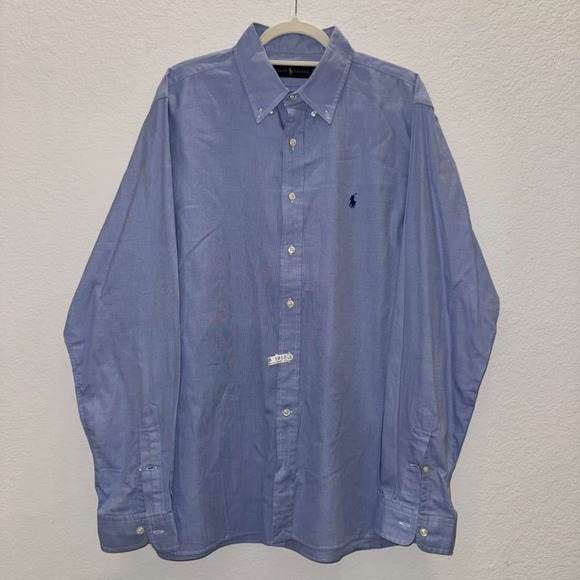 Ralph Lauren Other - Ralph Lauren Men's Size 17.5/44 Polo Dress Shirt Button Up Blue Pony Work Office